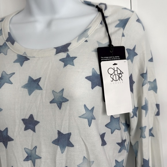 NWT Chaser | Long sleeve star cutout shirt | XS - Picture 2 of 7